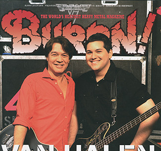 Eddie and Wolfgang Van Halen on the cover of Burrn (Japan)