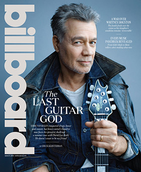 Eddie Van Halen on the cover of Billboard magazine
