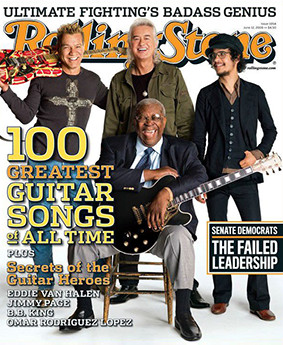 Eddie Van Halen, Jimmy Page and BB King on the cover of Rolling Stone magazine