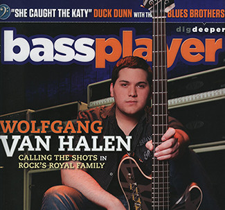 Wolfgang Van Halen on the cover of Bass PLayer magazine